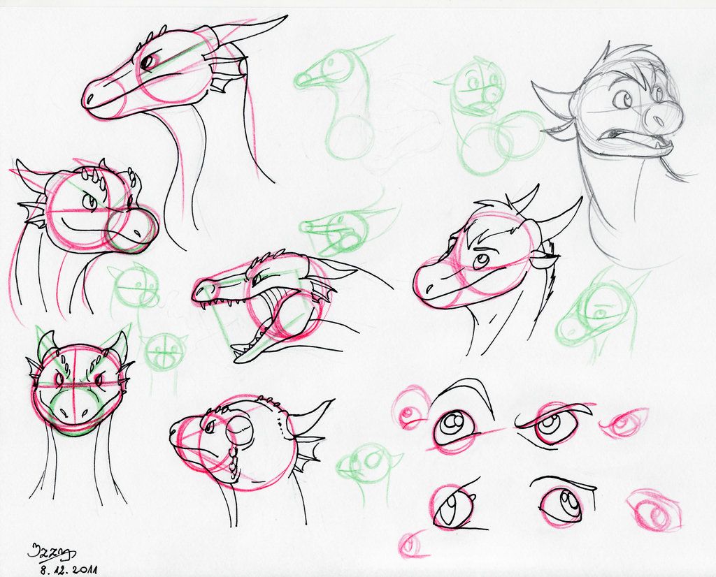 1024x826 Dragon Head Tutorial By On - Dragon Sketch Tutorial