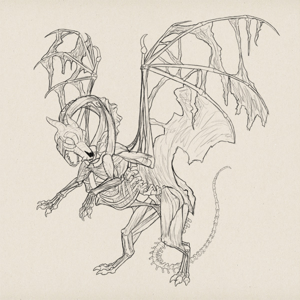 600x600 Create Zombie Dragon Concept Art Design And Sketch - Dragon Sketch Tutorial