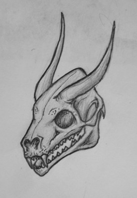 273x395 Dragon Skull By Thylacine333 - Dragon Skull Sketch
