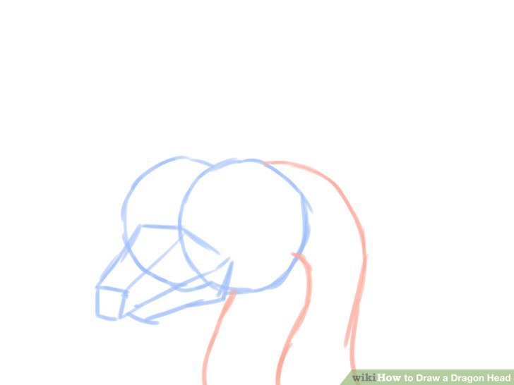 728x546 How To Draw A Dragon Head (With Pictures) - Dragon Skull Sketch