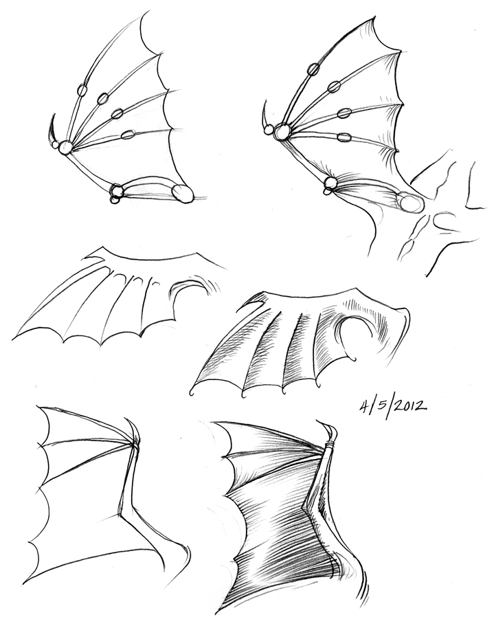 Dragon Wings Sketch at PaintingValley.com | Explore collection of ...