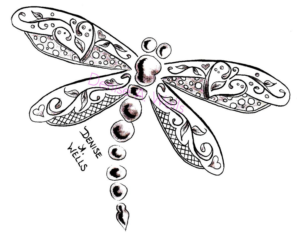 0 - Dragonfly Tattoo Sketch