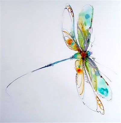 402x409 Watercolor Dragonfly Tattoo Design Tattoo Art Amp Drawings - Dragonfly Tattoo Sketch