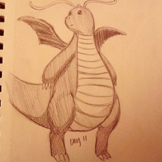 320x320 Dragonite Drawings On Paigeeworld. Pictures Of Dragonite - Dragonite Sketch