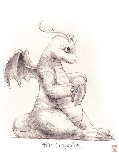 500x643 Dragonite Sketch Pokemon Draw And Fan Art - Dragonite Sketch