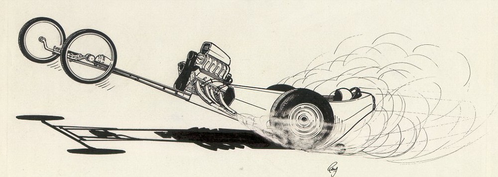 1000x355 Photo Dragster In Action Drawings And Sketches Album Skylark - Dragster Sketches