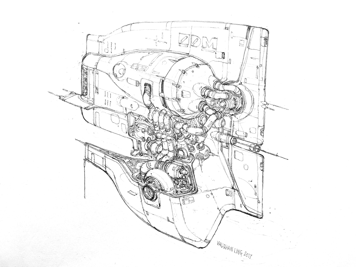 1400x1050 The Great Sketch Swap Of 2017 On Behance - Dragster Sketches