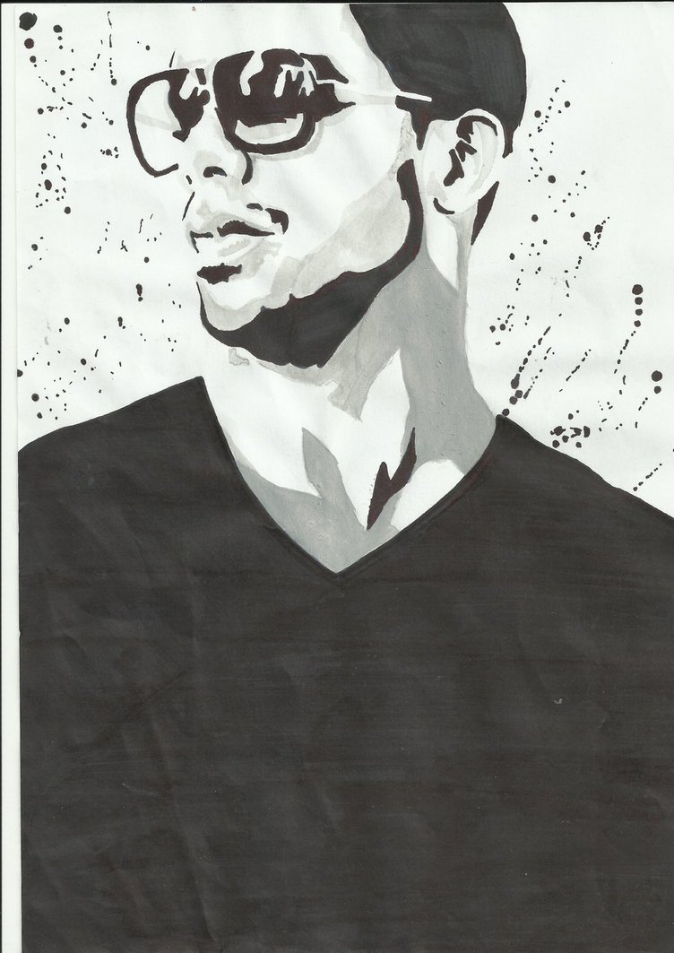 752x1063 Drake , Sketch Black And Grey By Akshit Bhasin - Drake Sketch