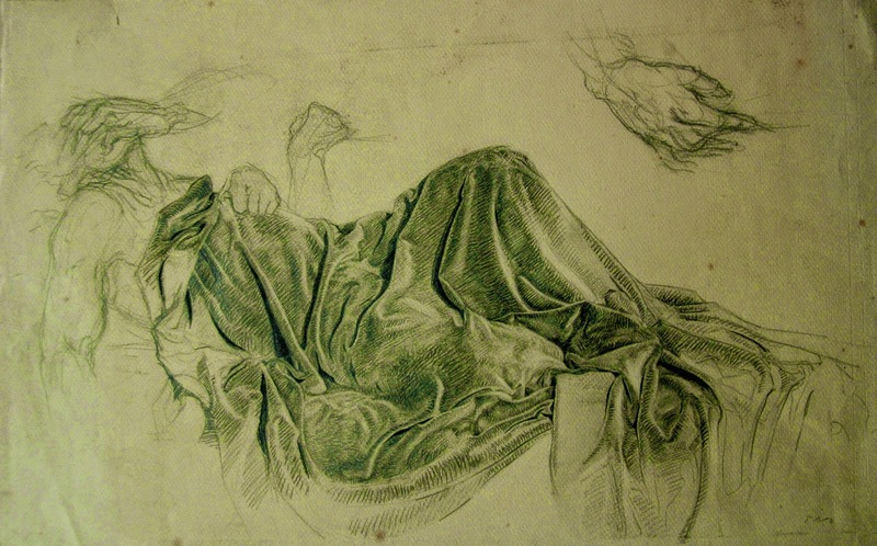 800x498 Artwork By Pia Ranslet - Drapery Sketch