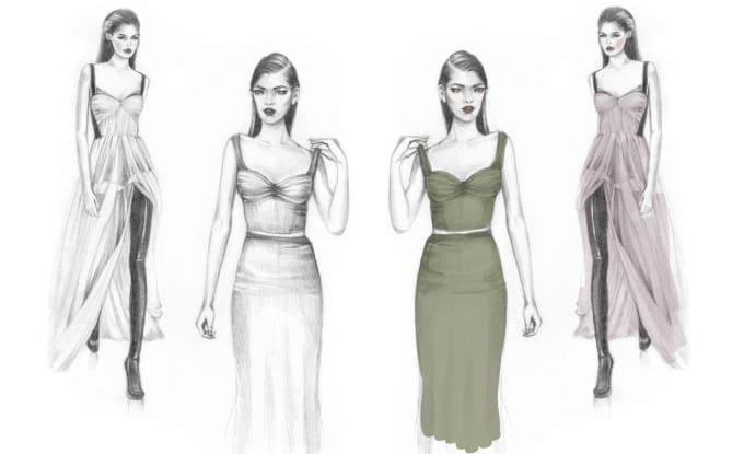 680x415 Draw Fashion Illustrations, Sketches, Accessories By Aleseag - Draw Fashion Sketches