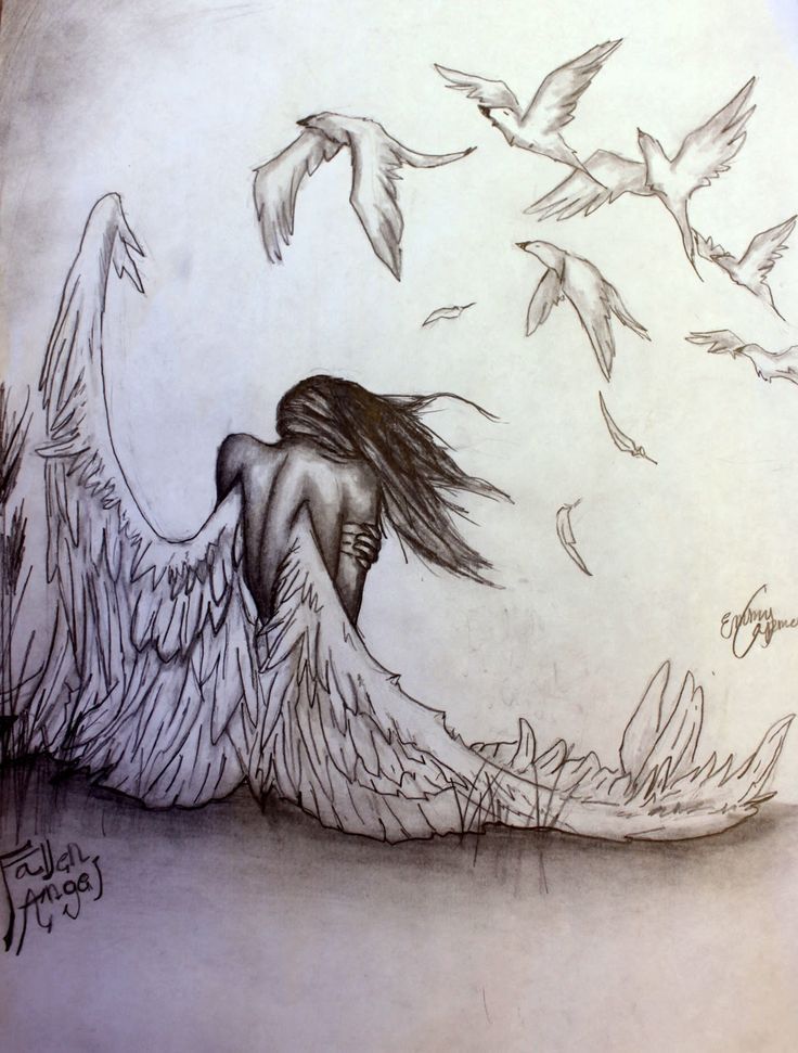 736x971 Drawn Angel Pencil Sketch - Drawing Ideas Sketch