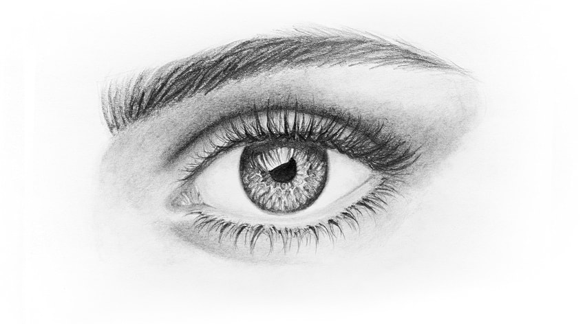 850x472 How To Draw A Realistic Eye - Drawing Of Sketch