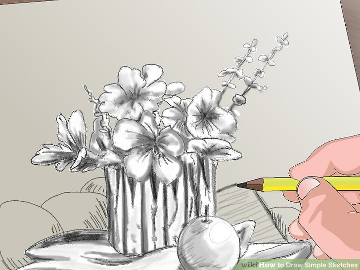 728x546 How To Draw Simple Sketches 13 Steps (With Pictures) - Drawing Sketches Images