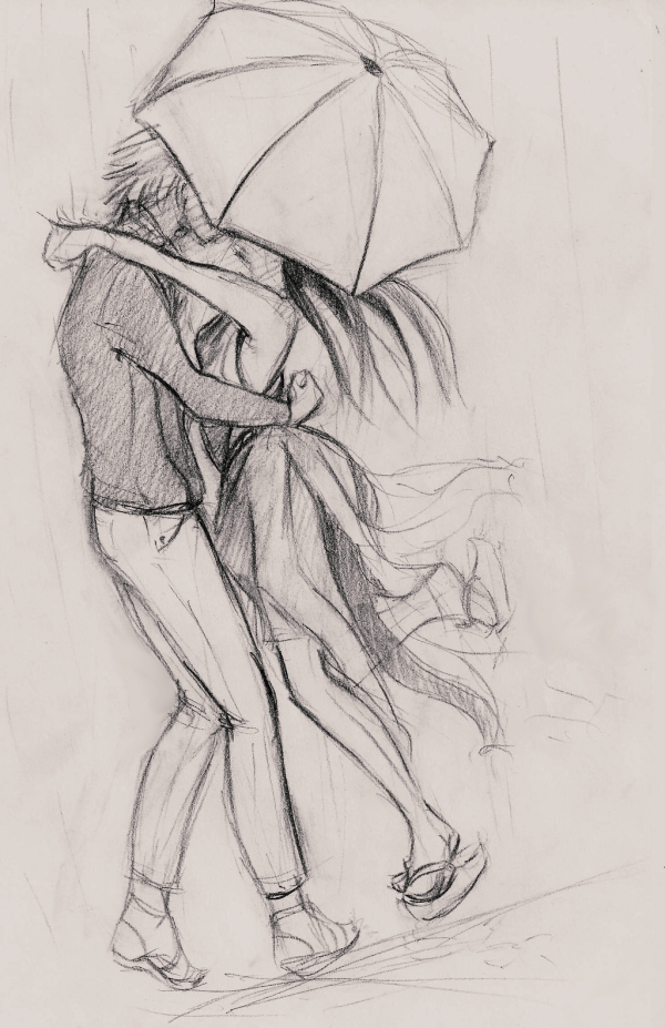 600x927 40 Romantic Couple Pencil Sketches And Drawings - Drawing Sketches Images