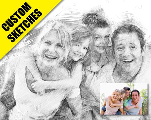 480x384 Custom Drawing Sketches Art Prints On Canvas (Giclees) - Drawing Sketches Images