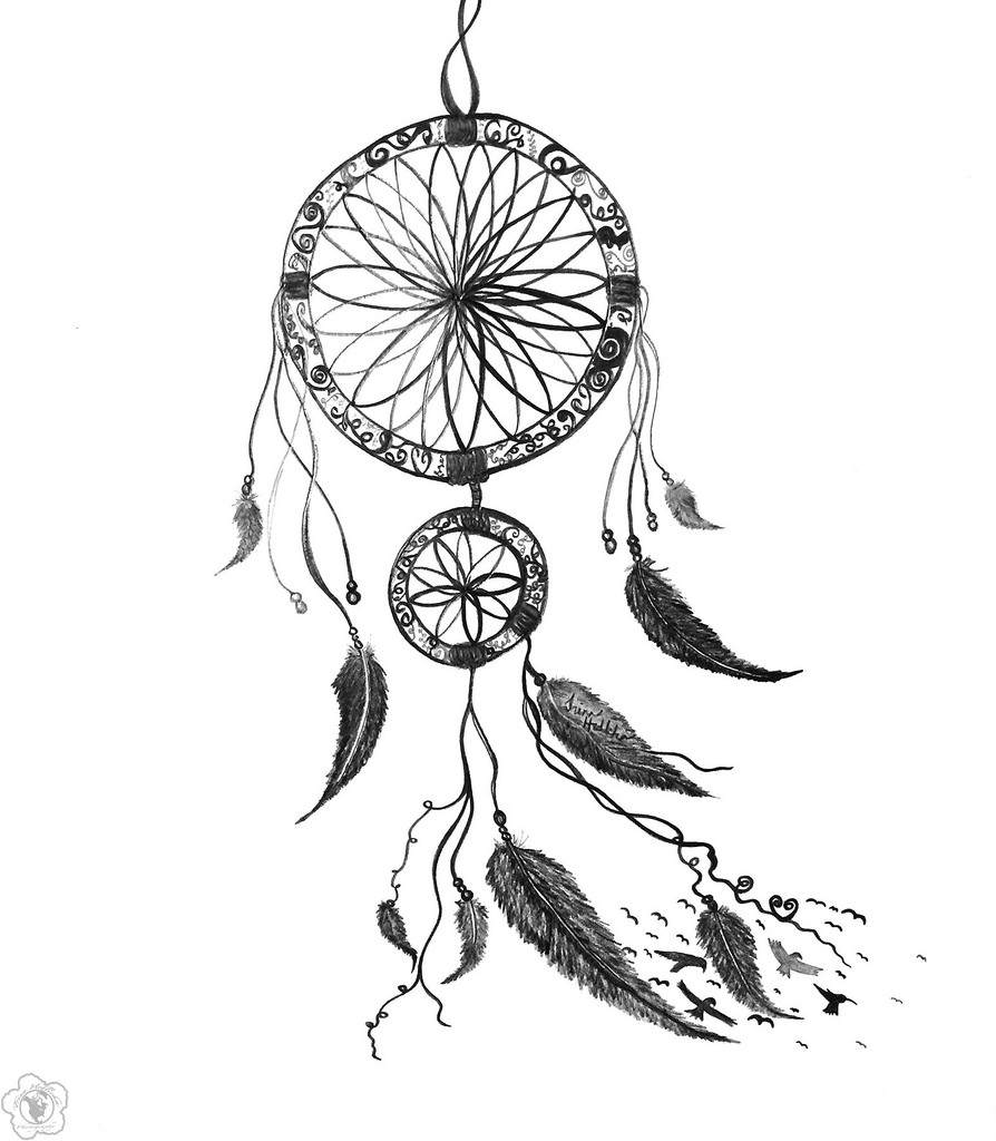 Dream Catcher Sketch at PaintingValley.com | Explore collection of ...