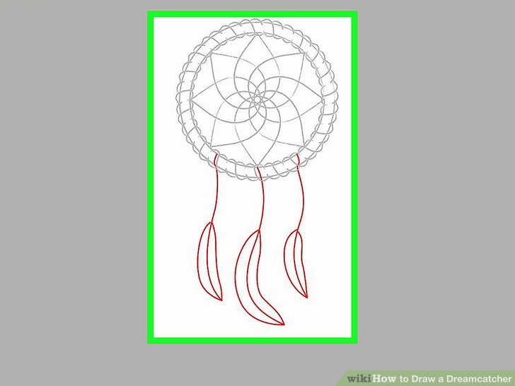 728x546 How To Draw A Dreamcatcher 13 Steps (With Pictures) - Dream Catcher Sketch