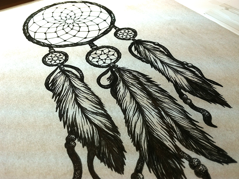 800x600 Dream Catcher Sketch By Joel Glovier - Dream Catcher Sketch