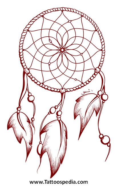 413x650 Dreamcatcher Tattoo Sketch 2 - Dream Catcher Tattoo Sketch