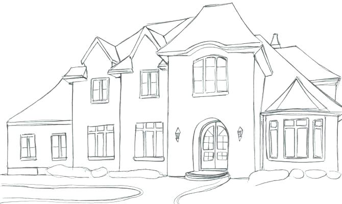 unique dream house sketch