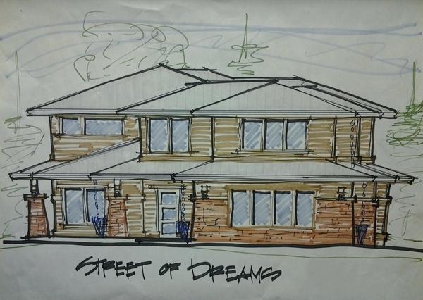 unique dream house sketch