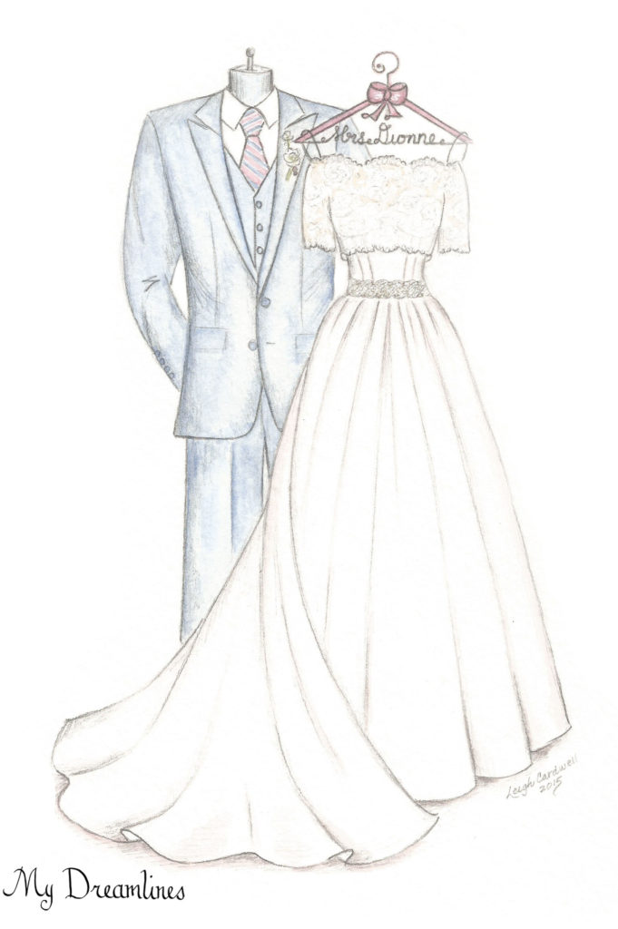 681x1024 Dreamlines Wedding Dress Sketch - Dreamlines Sketch