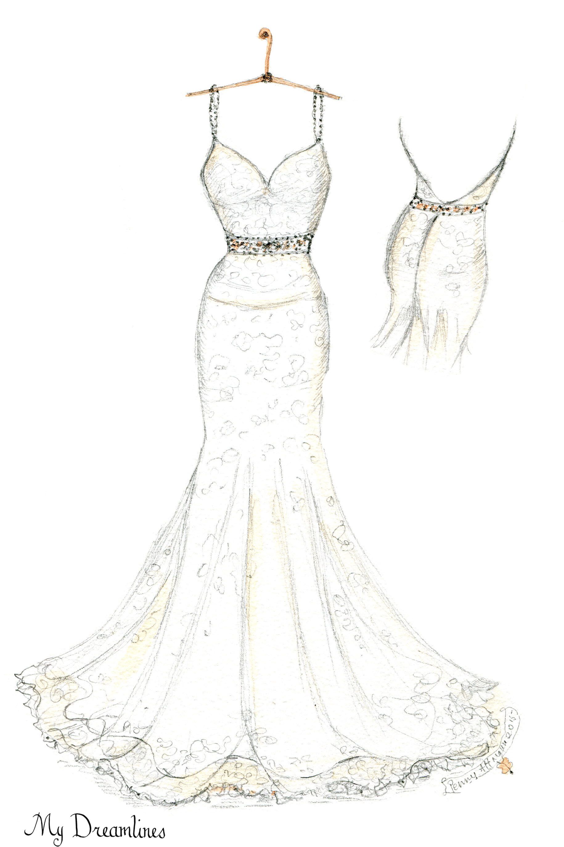 1830x2747 Pin By Wedding Dress Sketch - Dreamlines Sketch