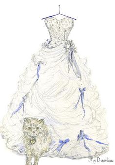 236x338 Sketch Of Front Amp Back Of Wedding By Dreamlines - Dreamlines Sketch