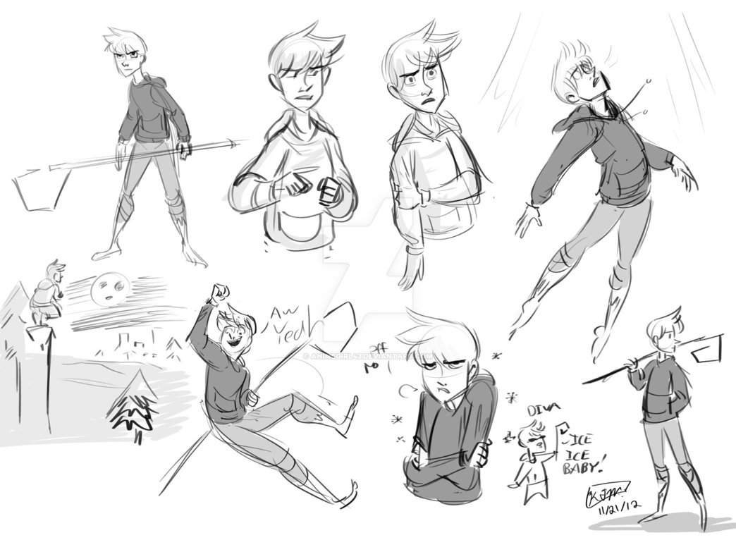 1044x766 Jack Frost Sketches By Animegirl43 - Dreamworks Sketches