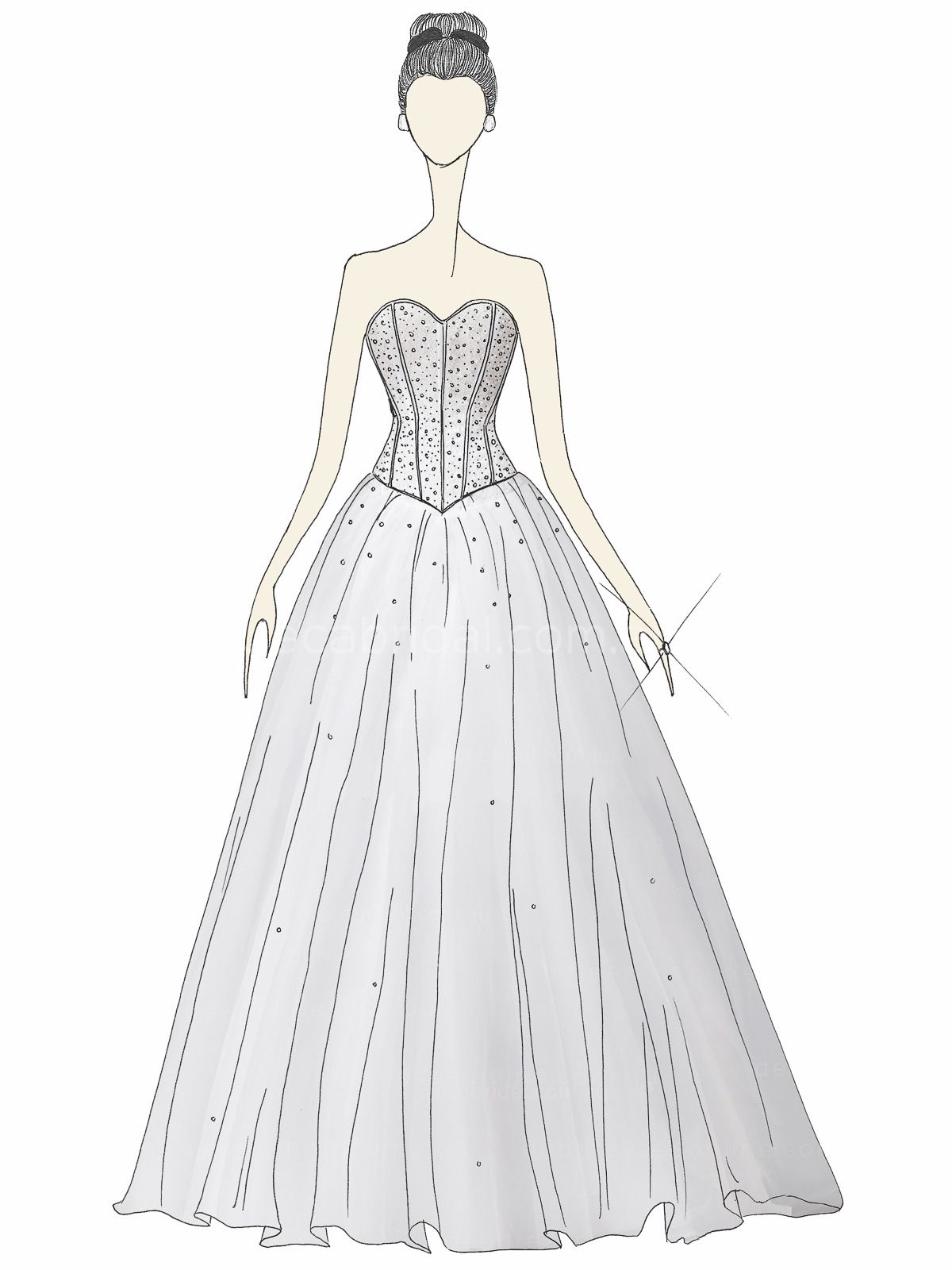 Dress Design Sketch at PaintingValley.com | Explore collection of Dress ...