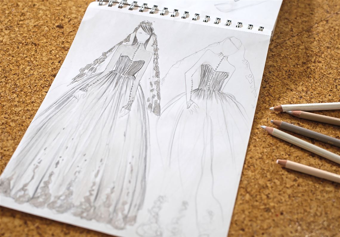 1140x797 Pittsburgh Based Designers Sketch Their Predictions For Meghan - Dress Design Sketch Book