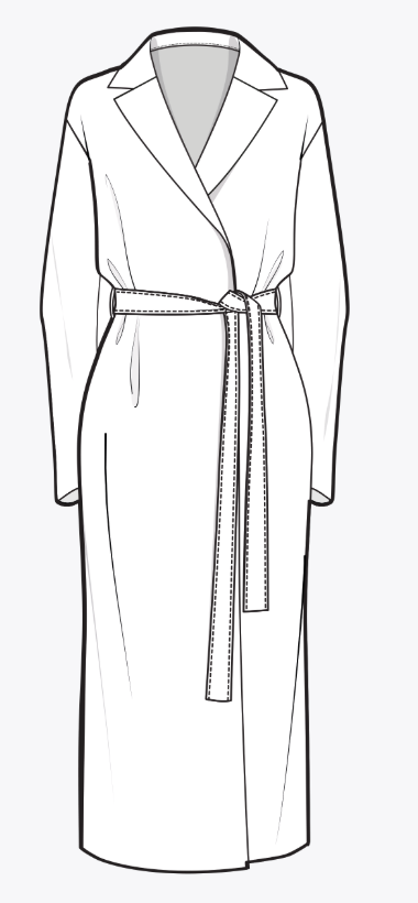 380x820 Flat Sketch Fashion Illustration Fashion - Dress Flat Sketch