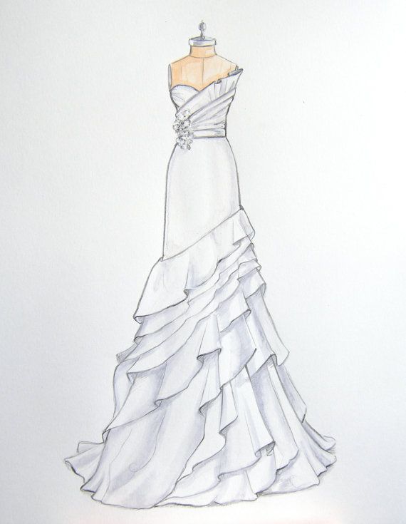 Dress Form Sketch at PaintingValley.com | Explore collection of Dress ...