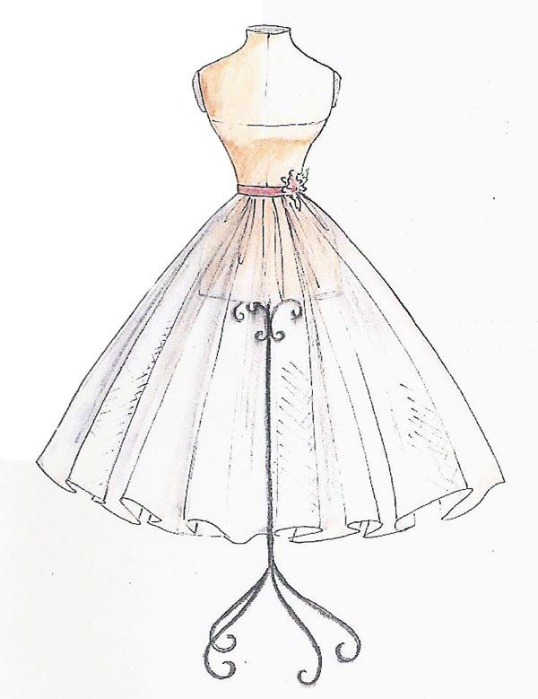 600x779 Drawings Of Dress - Dress Form Sketch