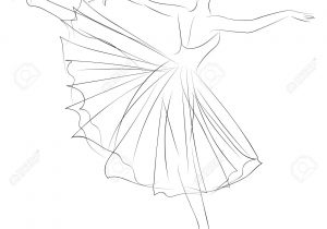300x210 Sketch For Dancing Beautiful - Dress Outline Sketch