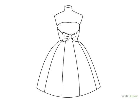 474x339 To Draw Simple Dresses In Shade - Dress Outline Sketch