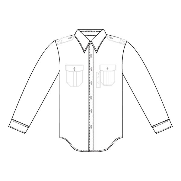 600x600 Propper Battle Rip Tactical Dress Shirt Fitore Uniforms, Inc - Dress Shirt Sketch