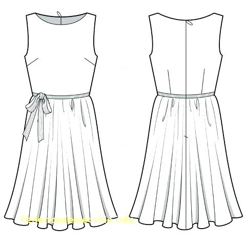Dress Sketch Template at PaintingValley.com | Explore collection of ...