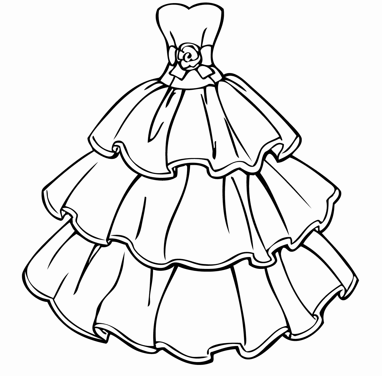 Dress Sketch Template at PaintingValley.com | Explore collection of ...