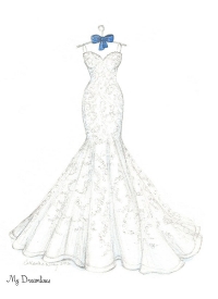 200x275 Wedding Dress Sketch Gallery Dreamlines Sketches - Dress Sketches