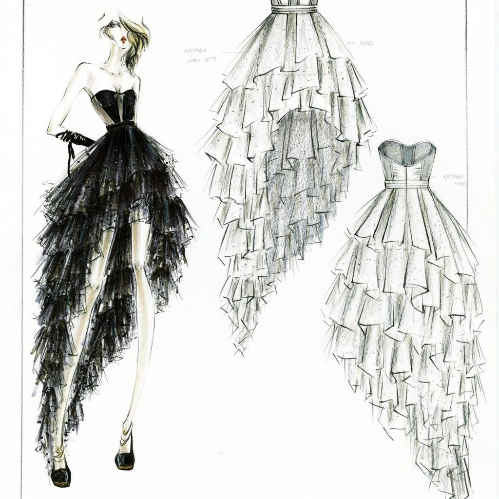 Dress Sketches For Fashion Designing at PaintingValley.com | Explore ...