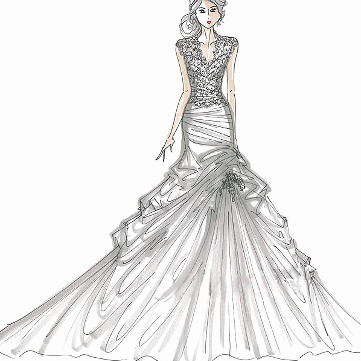 Dress Sketches For Fashion Designing at PaintingValley.com | Explore ...