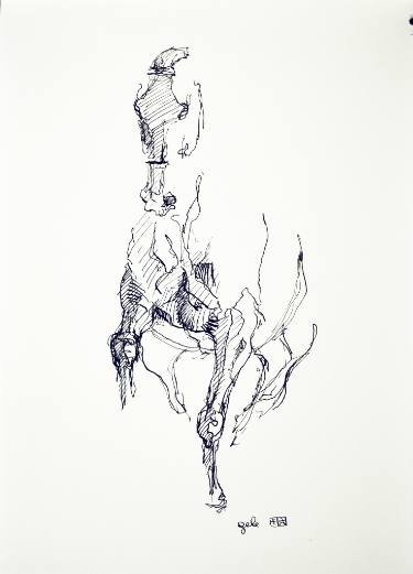 375x521 Dressage Horse Drawings For Sale Saatchi Art - Dressage Horse Sketch