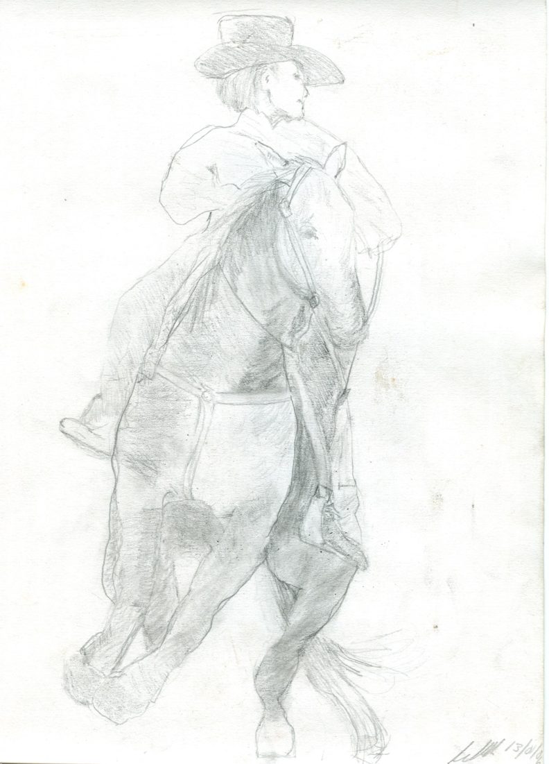 792x1101 Dressage Rider - Dressage Sketch
