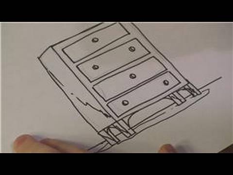 480x360 Drawing Lessons How To Draw A Dresser - Dresser Sketch