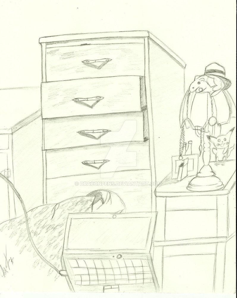 797x1002 Dresser Sketch By Draconpens - Dresser Sketch