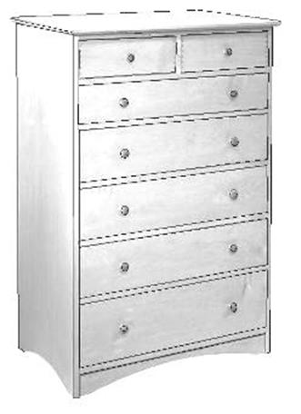 331x456 Tall Boy Dresser Drop Camp - Dresser Sketch