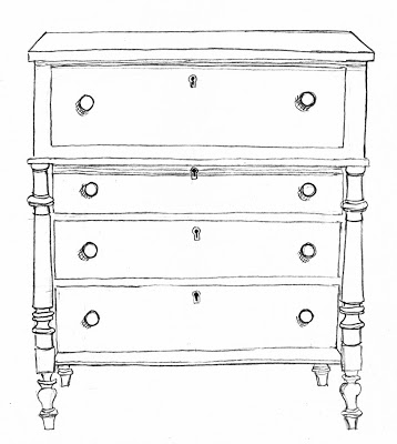 358x400 Blue Moon River The Sketchbook Challenge Sketch - Dresser Sketch