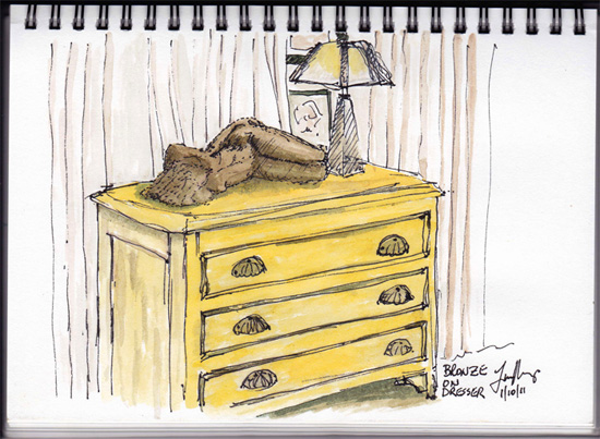 550x403 Bronze On Dresser - Dresser Sketch