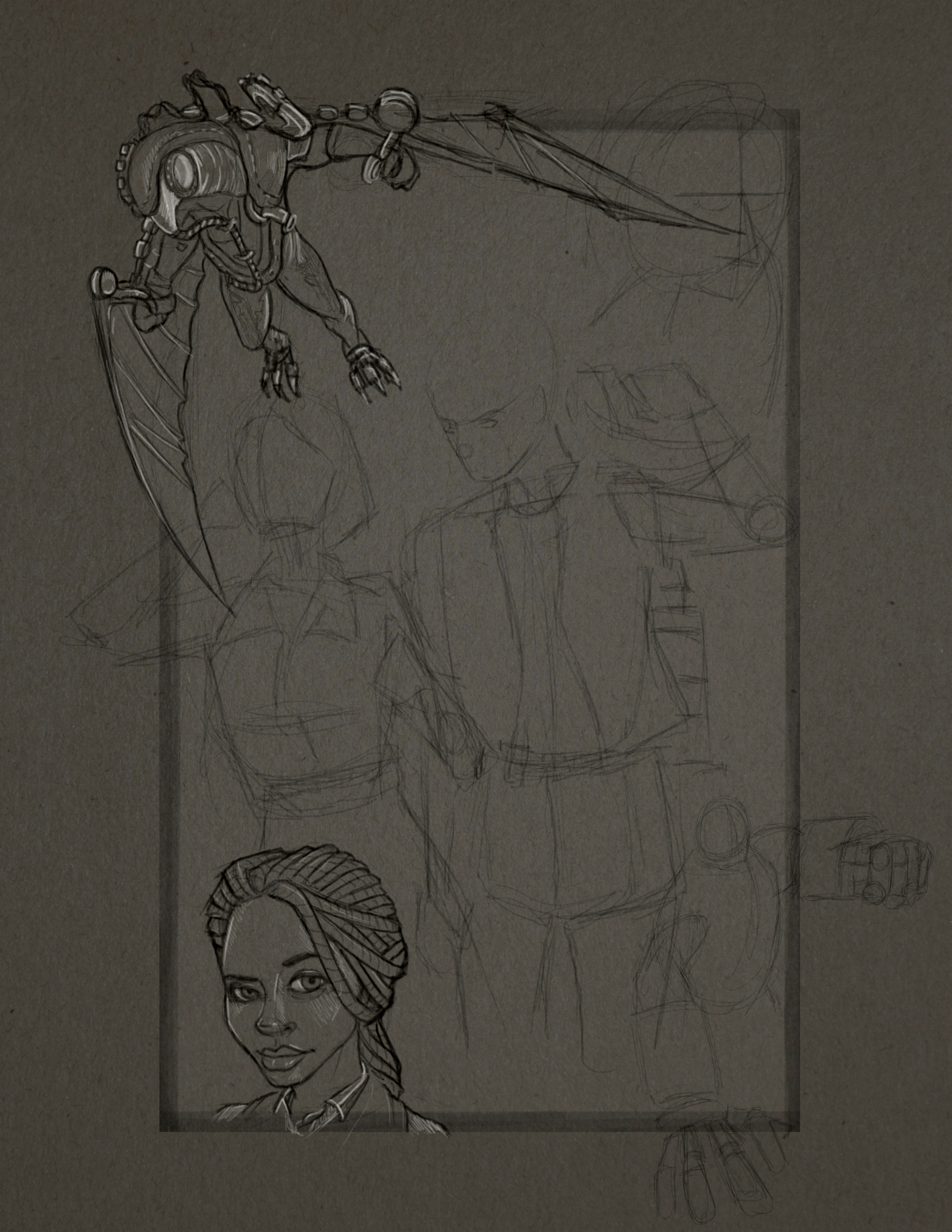 5100x6600 Start Of Drew Struzan Tribute Justin Land Blog - Drew Struzan Sketch